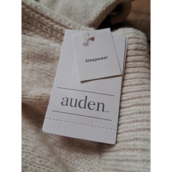 Auden Sweater Knit Wide Leg Pajama Set Cream Color Womens Size Large - Picture 6 of 12